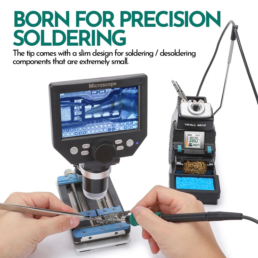 YIHUA 982-III Precision Soldering Station – Adjustable Temperature Soldering Iron for C115 C210 C245 Welding & Rework