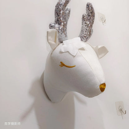 Handmade 3D Felt Animal Heads — Elephant & Swan Wall Hanging Decor for Nursery & Kids’ Bedroom