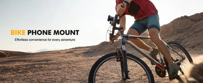 Mountain Bike Phone Holder – Stable, Non-Slip, Rotatable Navigation Mount with Safety Compartment