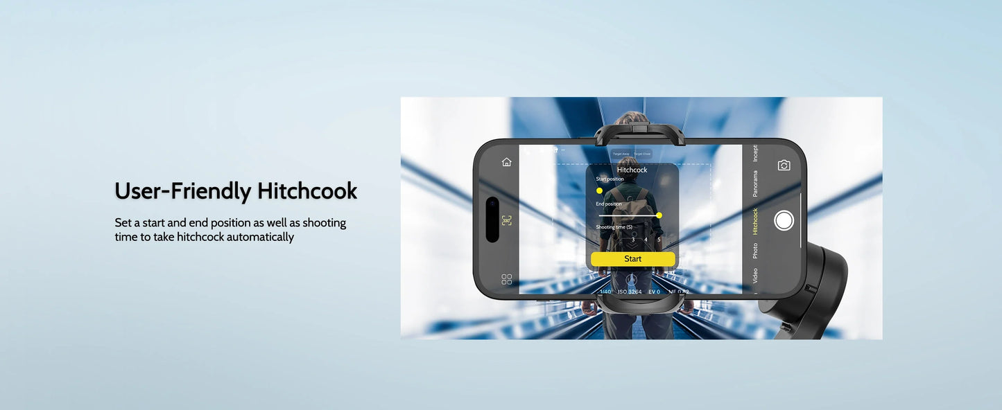 AOCHUAN Smart XPro 3-Axis Gimbal Stabilizer – Smartphone Video Stabilizer for iPhone & Android with Fill Light Effect