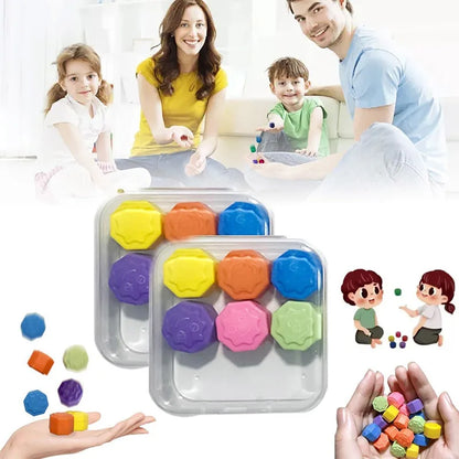 6pcs Classic Gonggi Stone Game Set - Nostalgic Desktop Party Toy for Kids, Students & Family Play