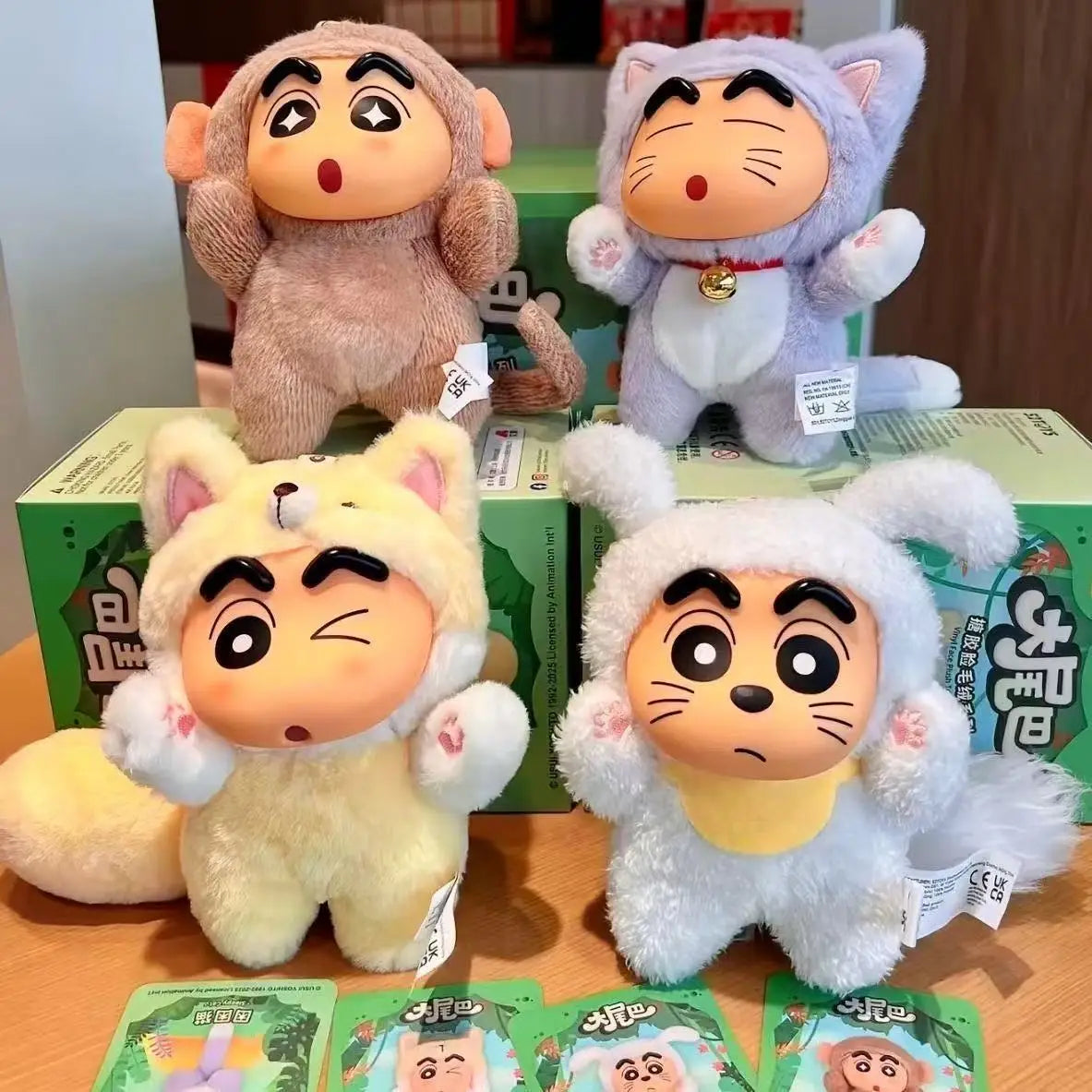 Crayon Shin-chan Big Tail Series Blind Box — Mini Doll Pendant, Trendy Handmade Collectible Gift for Boys & Girls