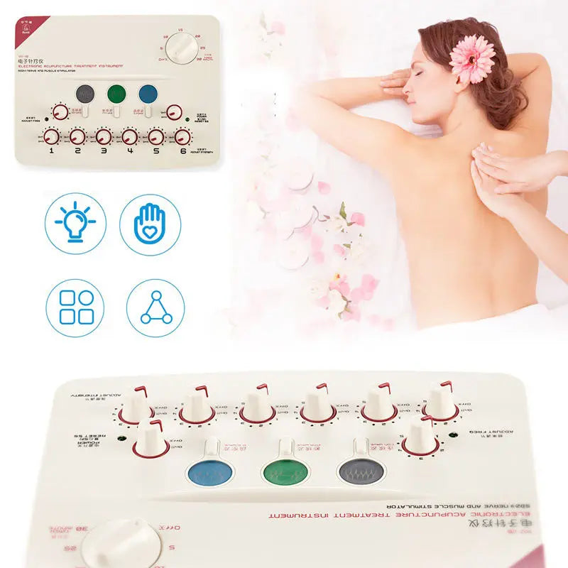 EMS Electroacupuncture Massage Device – 6 Waveform Low-Frequency Muscle Stimulator for Relaxation Therapy