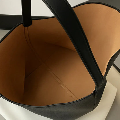 Women’s Simple Tote Bag — Fashion Satchel Sling Shoulder Bag, Large-Capacity Bucket Handbag for Shopping & Outdoor Use