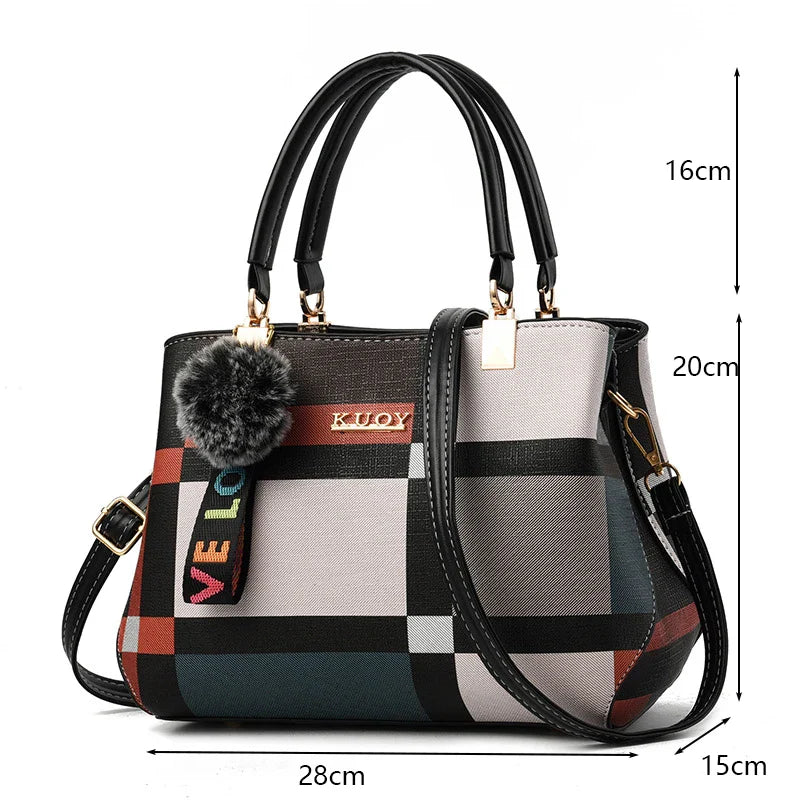 PU Leather Casual Crossbody Bag for Women - Luxury Designer Tote Handbag, Large Capacity Travel Shoulder Sac
