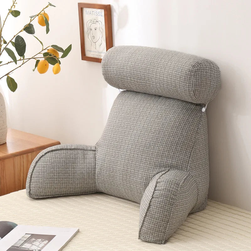 All Season Reading Pillow – Backrest Lumbar Support Cushion for Sofa, Bed & Office Chair | Comfortable Pain Relief Back Support Cushion