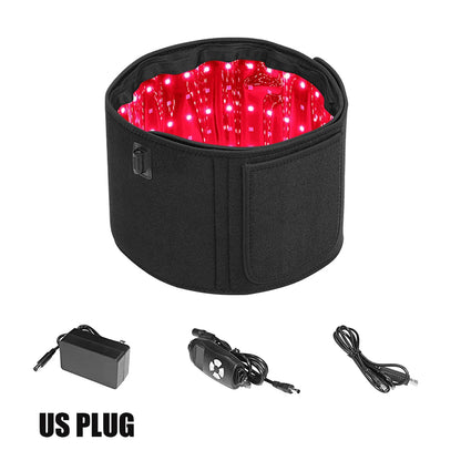 Red & Infrared Light Therapy Belt 850nm 660nm LED Slimming Waist Wrap Fat Burn Full Body Heat Pad