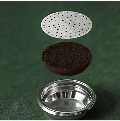 MHW-3BOMBER Espresso Puck Screen – 51/53/58.5mm Reusable Stainless Steel Coffee Filter, 0.8/0.2mm Thickness Coffee Tool
