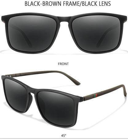 Luxury Square Vintage Polarized Sunglasses for Men & Women – UV400 Cycling, Driving, Fishing Eyewear
