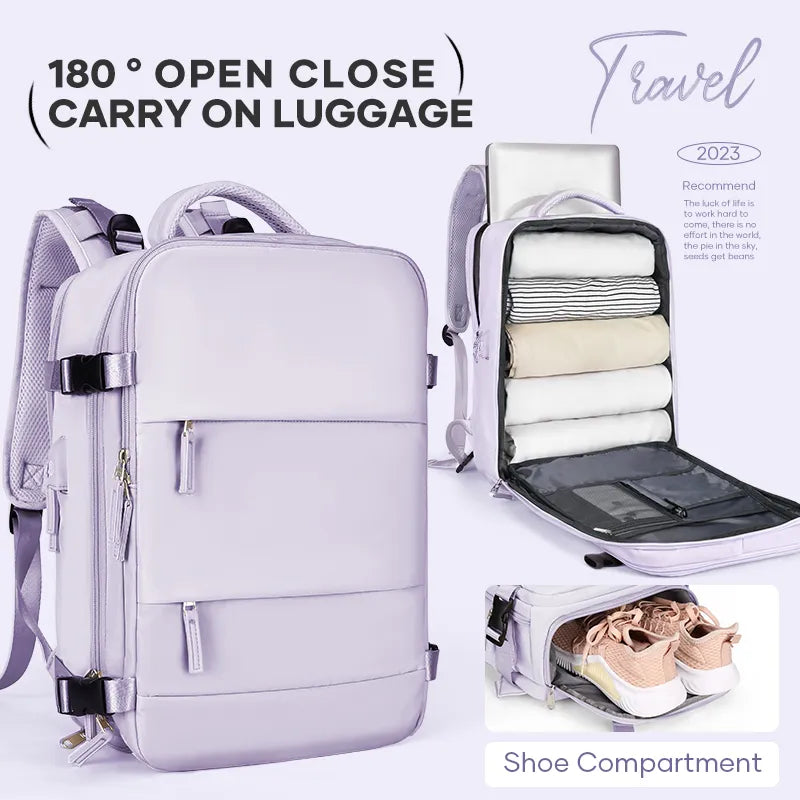 Women's Travel Backpack | TSA Laptop Carry-On | Flight Approved | College Nurse Bag Casual Daypack