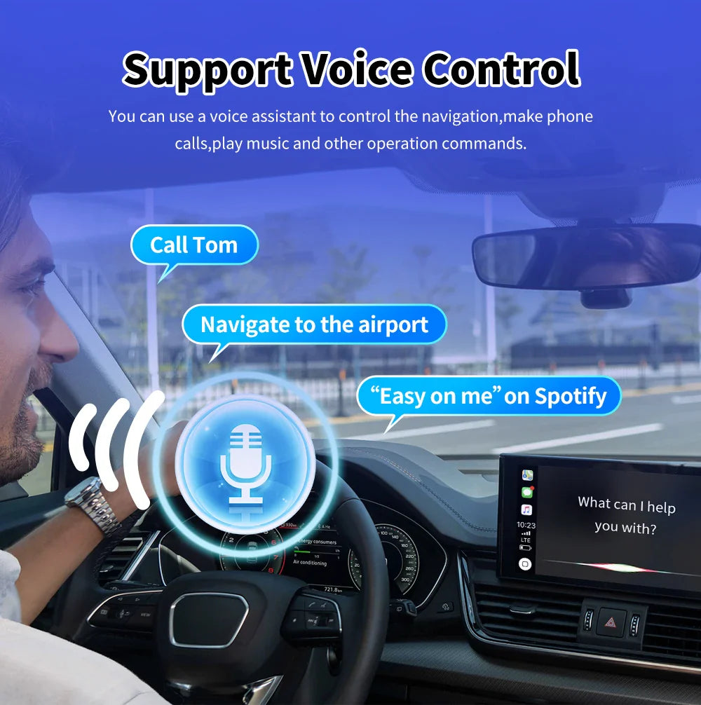 New 2-in-1 Wired to Wireless CarPlay & Android Auto Adapter – Smart Box with 5GHz WiFi, Fast Plug & Play Connection