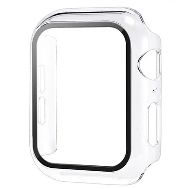 Apple Watch Glass Case Cover - Full Screen Protector for Series 9, 8, 7, 6, SE & iWatch 38mm-45mm
