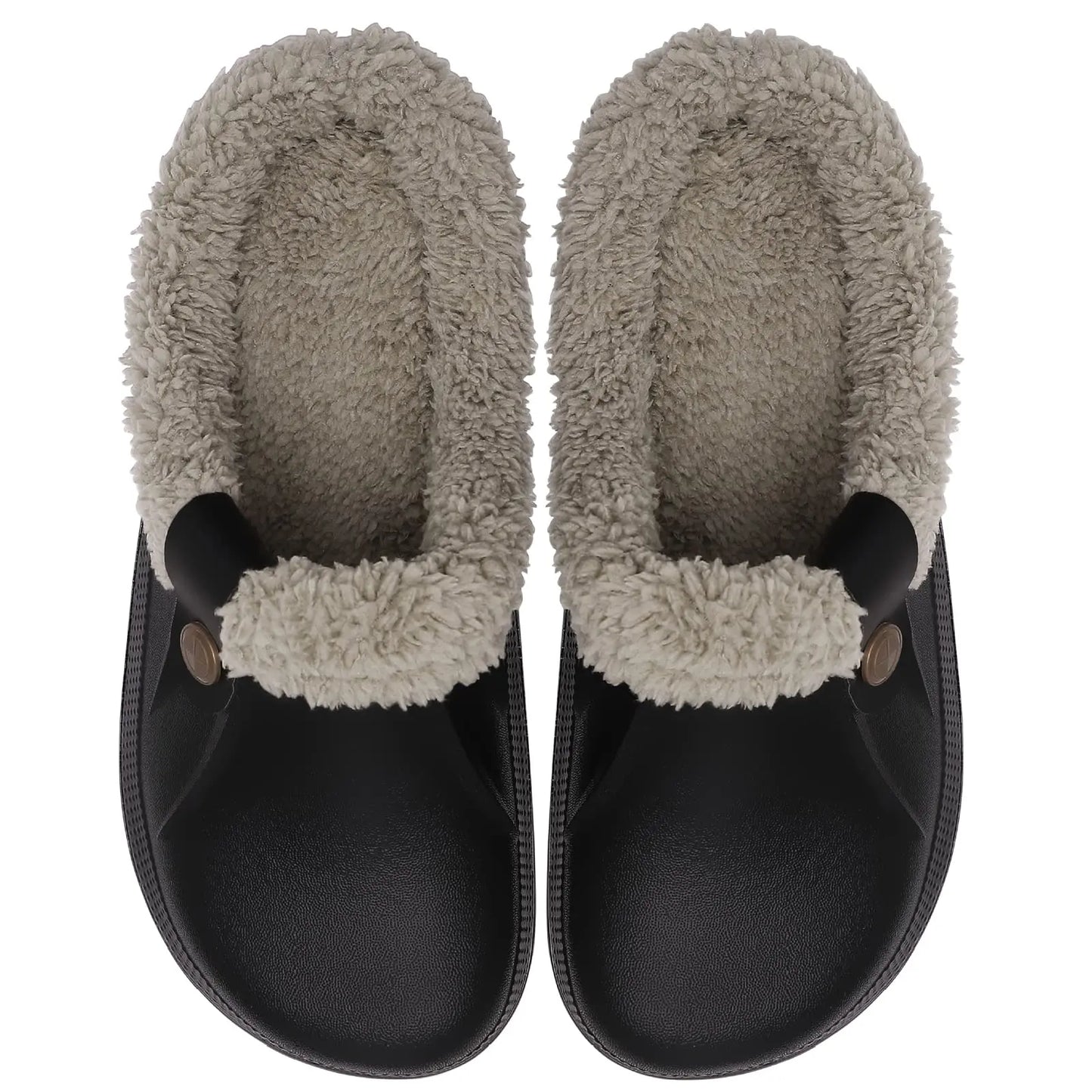 Comwarm New Fuzzy House Slippers for Men and Women - Winter Waterproof Garden Shoes with Soft Plush, Warm Outdoor Furry Clogs