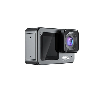 F6W Action Camera — 5K/4K60FPS, 48MP, 2.2" Touch LCD, EIS, Dual Screen, Wi-Fi, 170° Waterproof 30M, 8X Zoom Sports Camera with Wireless Mic