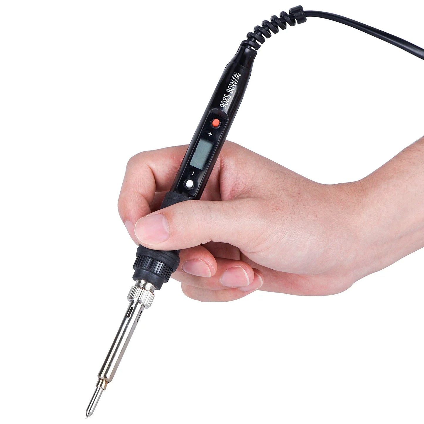 JCD 80W Electric Engraving & Soldering Pen – Wood Burning Pyrography Kit with 28 Craft Tips (908S)