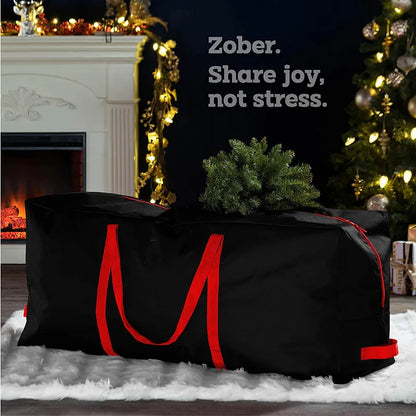 Christmas Tree Storage Bag – Heavy Duty Oxford Fabric Waterproof Dustproof Zippered Container