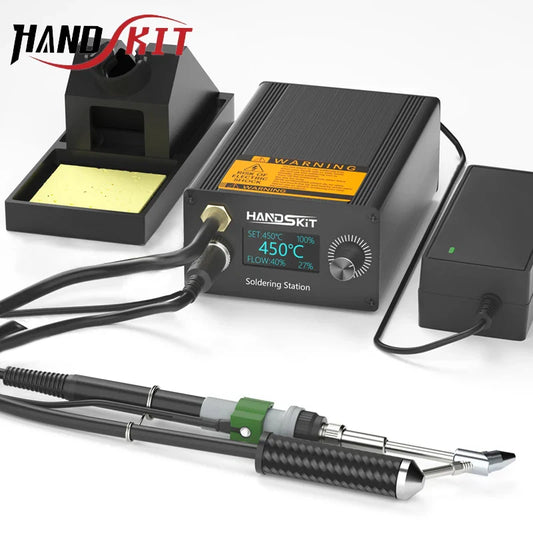 T12A Desoldering Station – Suction Tin Gun & Hot Air Gun with STM 32 Control for Precision Soldering Work