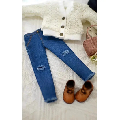 Casual DIY Doll Clothes — Handmade Cute T-Shirt, Vest & Jeans Outfit for Licca OB24/26/27 Dolls
