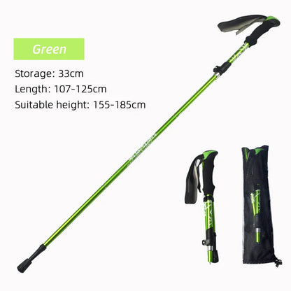 5-Section Foldable Trekking Pole – Portable Hiking Stick for Nordic, Elderly & Camping, Telescopic & Easy to Carry