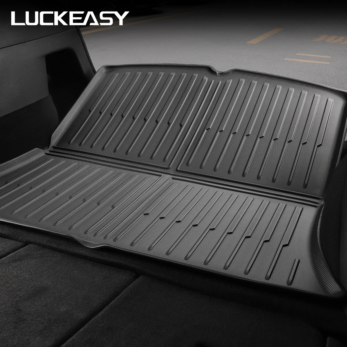 LUCKEASY Tesla Model Y Rear Seat Backrest Protective Pad - Anti-Kick Trunk Mat, Car Interior Accessories for 2021-2024