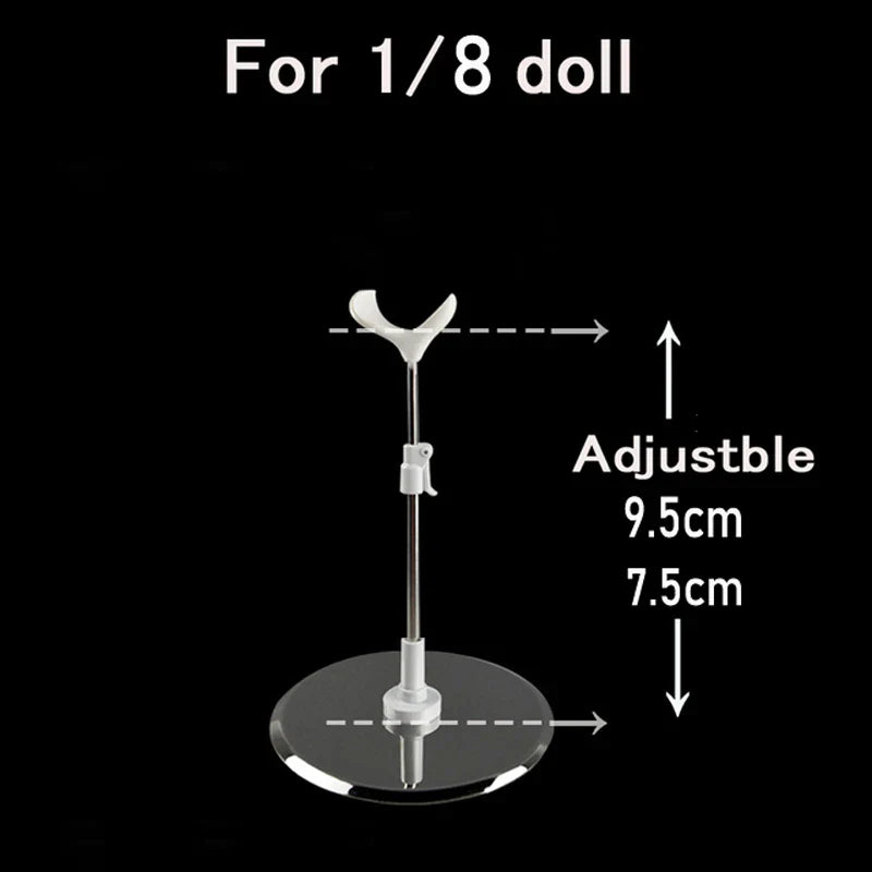 Adjustable Stainless Steel Doll Stand — 1/3, 1/4, 1/6 Universal Display Holder for BJD Dolls