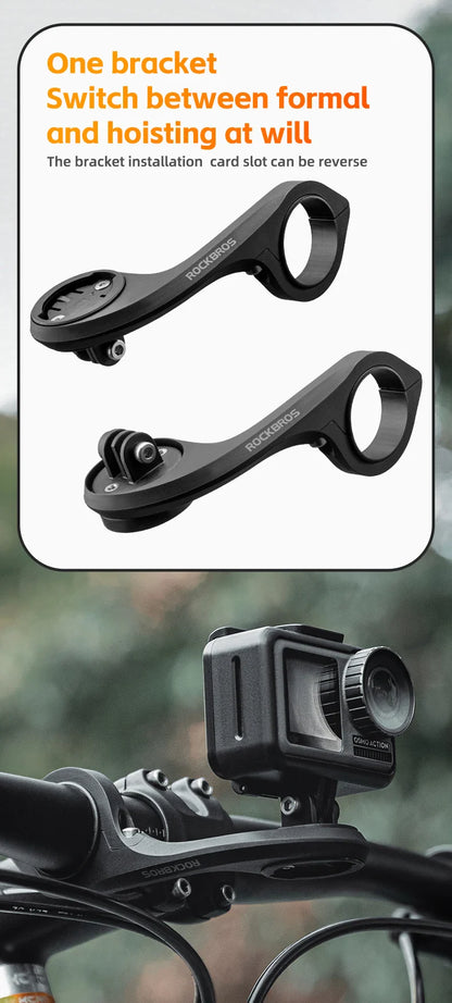 ROCKBROS Light Bracket – Nylon Bicycle Code Table Holder for Mountain & Road Bikes, Sports Camera & Lamp Extension Base
