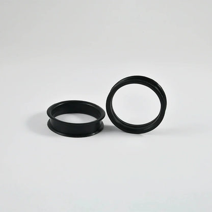 Pair of Supersize Black Silicone Double Flared Ear Tunnel Plugs — Flesh Gauge Expander Stretchers for Piercing