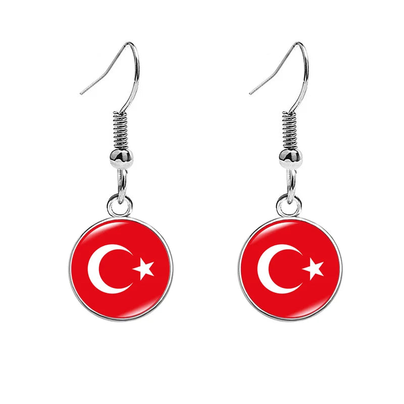France National Flag Earrings - Multicolor Country Flag Jewelry for Women, Travel Pride & Celebration Gifts