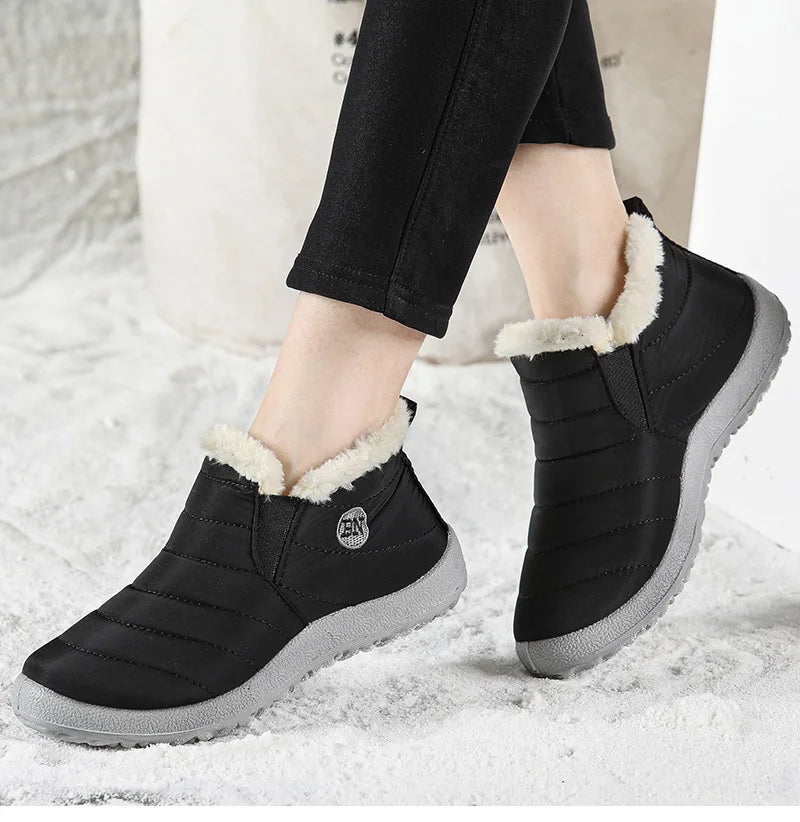 Men’s Winter Ankle Boots — Warm Fur Lined Snow Boots, Casual Shoes for Men and Couples