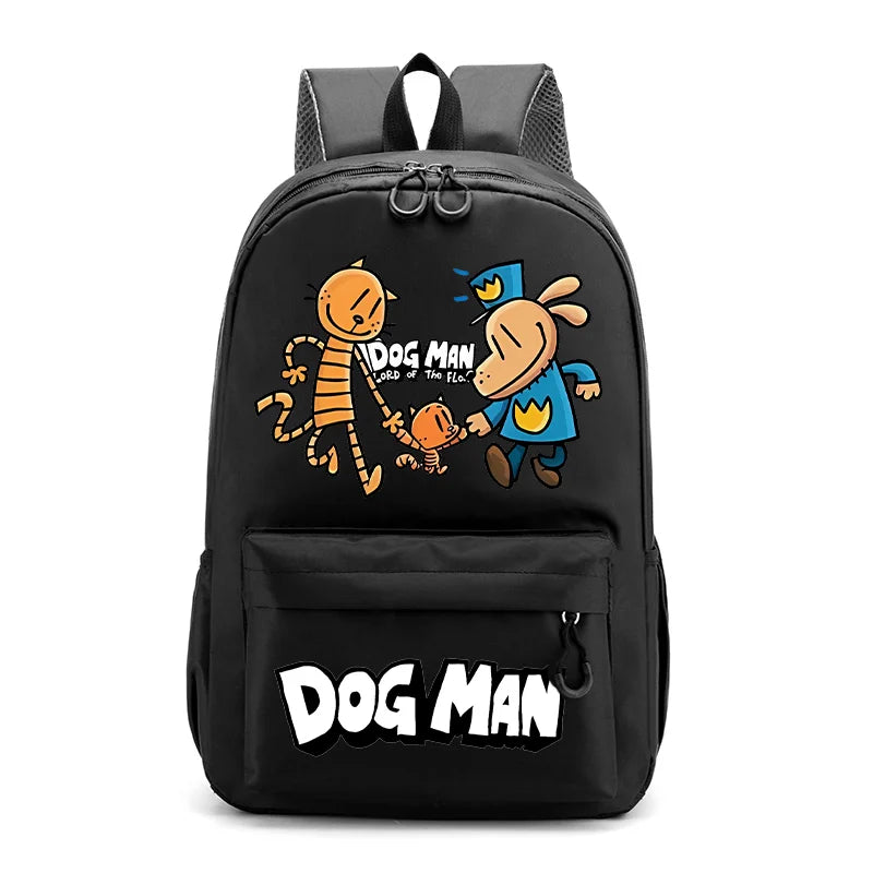 New Dog Man Kids Backpack — Large-Capacity Cartoon Schoolbag for Boys, Children’s School Supplies & Gifts