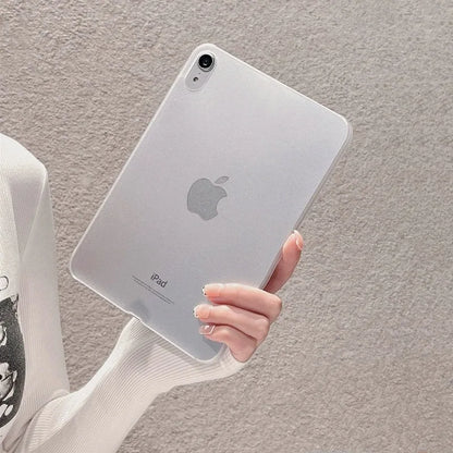 Transparent Frosted Case for iPad Mini 6 - Ultra Thin Fingerprint Resistant Hard PC Cover for iPad 10th, 9th, 8th, 10.2, Air 5 and 4