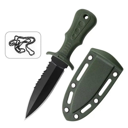New Outdoor Camping Stainless Steel Knife – EDC High Hardness, Sharp Fruit Knife for Wilderness Survival & Self-Defense