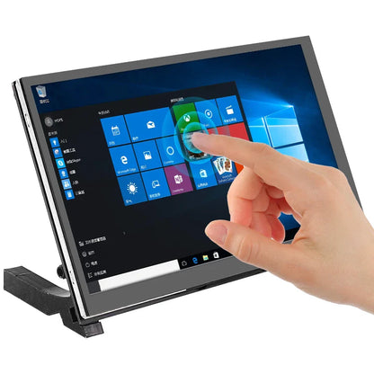7 Inch Portable IPS Touch Screen Display – 1024x600 Monitor with Optional Speakers for Raspberry Pi 5/4B/3B+, Laptop, PC