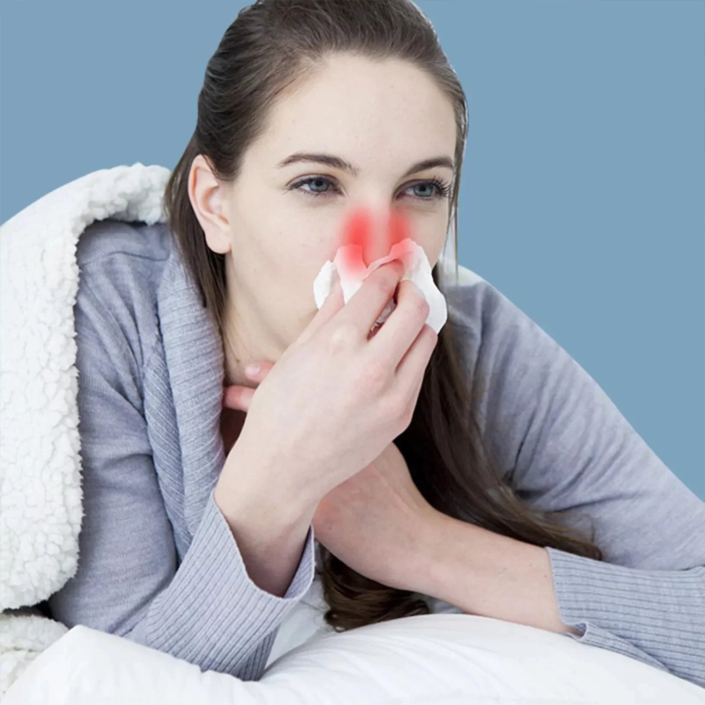 Smart Infrared Nasal Therapy Device — Portable Intelligent Rhinitis Machine for Nasal Congestion, Sneezing & Runny Nose
