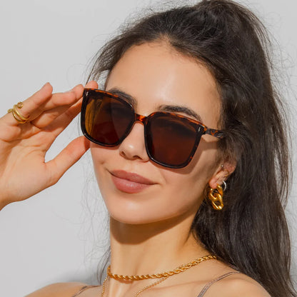 Fashion Polarized Sunglasses for Women & Men, Trendy Square UV400 Protection Eyewear, Streetwear Sun Glasses