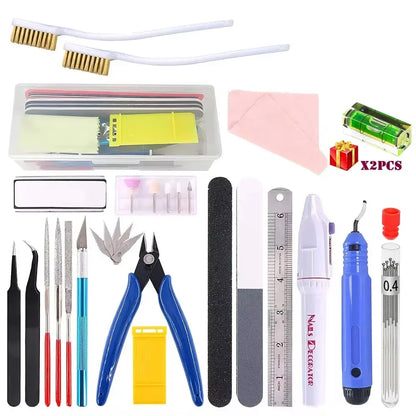 3D Printer Tool Kit – Electronic Wire Pliers, Trimming Knife, Scraper, Deburring Cutter & Tweezers Set