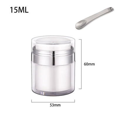 15/30/50g Empty Airless Pump Jar — Refillable Acrylic Vacuum Bottle for Makeup, Lotion & Cosmetics