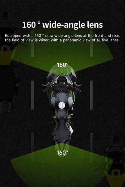 JIUYIN Dual Motorcycle Action Camera – 1080P Front & Rear DVR, Waterproof Dash Cam with WiFi