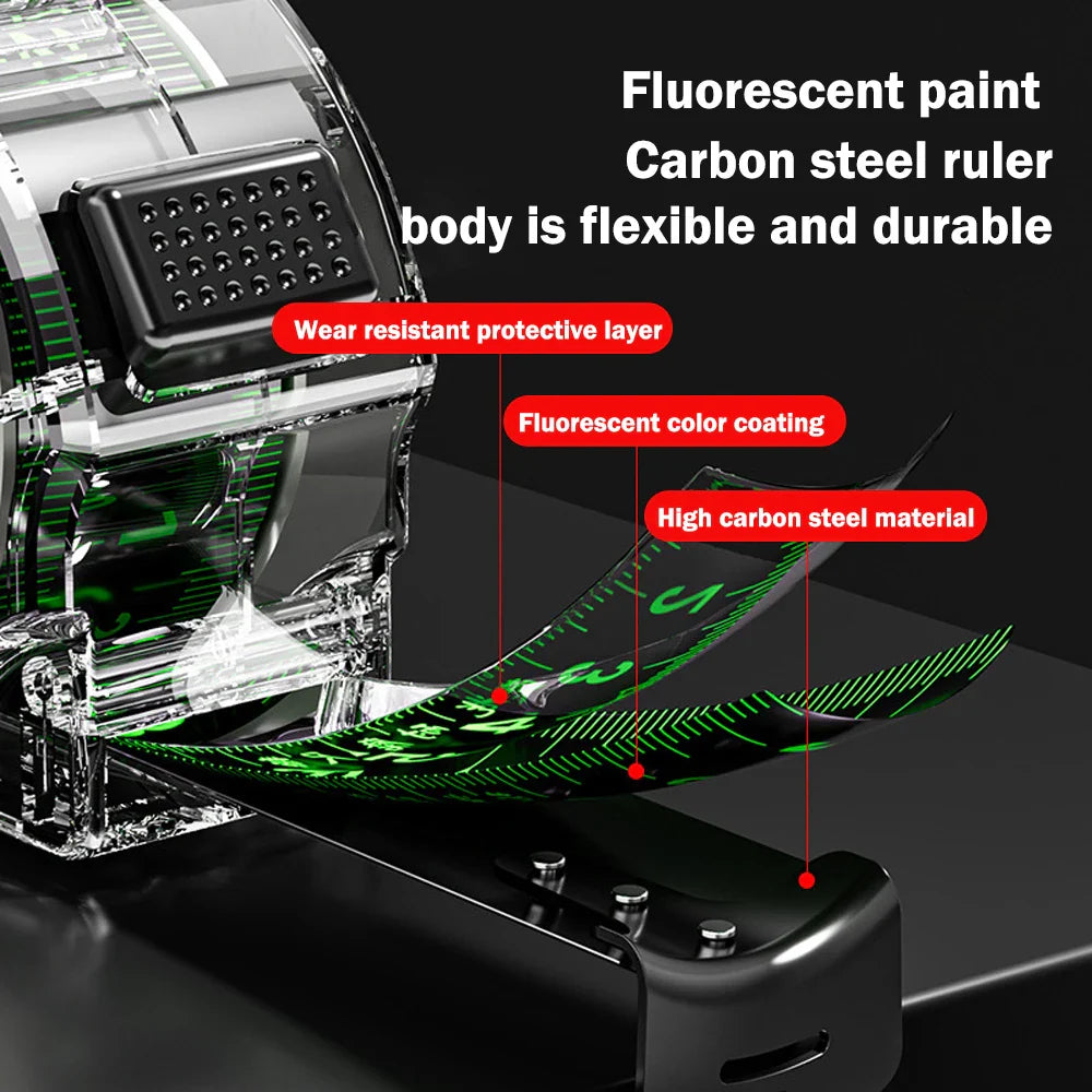 10M Black Fluorescent Tape Measure: High Precision, Thickened, Wear-Resistant, and Drop-Proof
