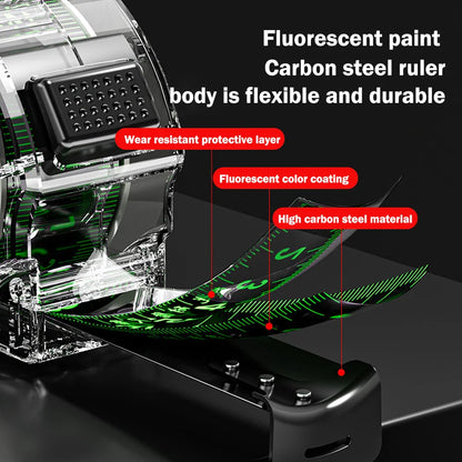 10M Black Fluorescent Tape Measure: High Precision, Thickened, Wear-Resistant, and Drop-Proof