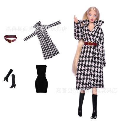 Doll Clothes for 30cm Barbie – Skirt, Outerwear, Pants & Shoes Accessories