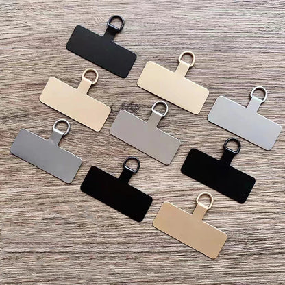 Universal Metal Phone Lanyard Gasket Patch - Durable Ultra Thin Sling Rope Card Clip Strap for Mobile Phones - Hang Cord Tab, 1/4 pcs