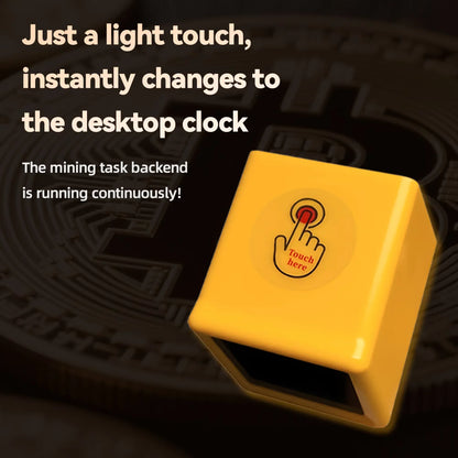 BTC Solo Lottery Miner — ESP32 Desktop Crypto Miner, 1060KH/s Hashrate, Silent, Low Power, Smart TV & Home Gift Clock