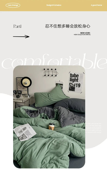 Bedding Comforter Set – Duvet Cover & Bed Sheets with Pillowcases for Queen/King Bed, Edredones de Cama