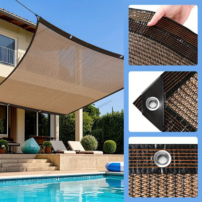 Garden Shade Cloth - Sun Shade Fabric with Grommets for Patio, Pergola, Garden & Greenhouse