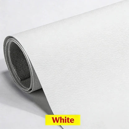Large PU Leather Repair Patch Roll - Self-Adhesive Faux Leather Repair Tape for Sofa, Car & EV Seats