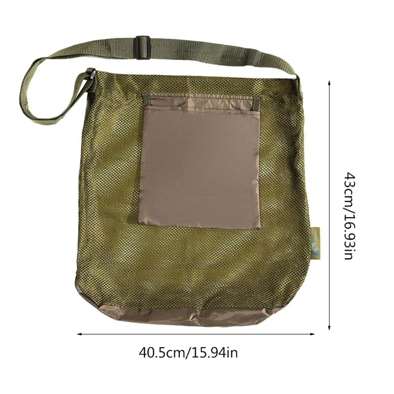 Portable Multifunctional Foraging Bag - 43x40cm Outdoor Camping Mushroom Picking and Kids Beach Sand Toy Storage Organizer