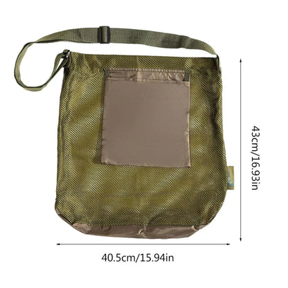 Portable Multifunctional Foraging Bag - 43x40cm Outdoor Camping Mushroom Picking and Kids Beach Sand Toy Storage Organizer