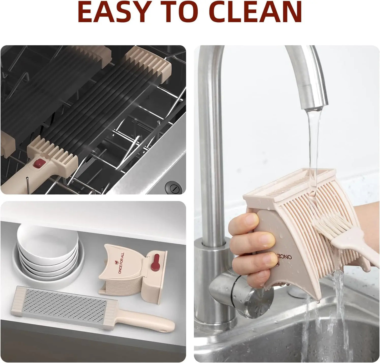 ONCE FOR ALL Meat Slicer Knife Set — Manual Kitchen Cleaver for Slicing & Shredding Fresh Beef