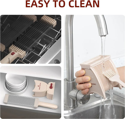 ONCE FOR ALL Meat Slicer Knife Set — Manual Kitchen Cleaver for Slicing & Shredding Fresh Beef